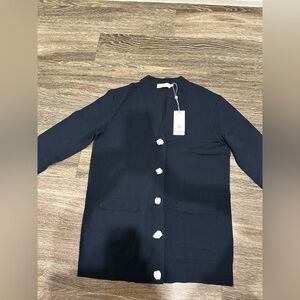 Tory Burch Navy Cardigan